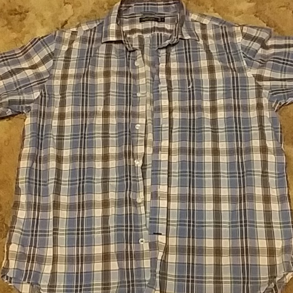 Men's nautica short sleeve button up dress shirt